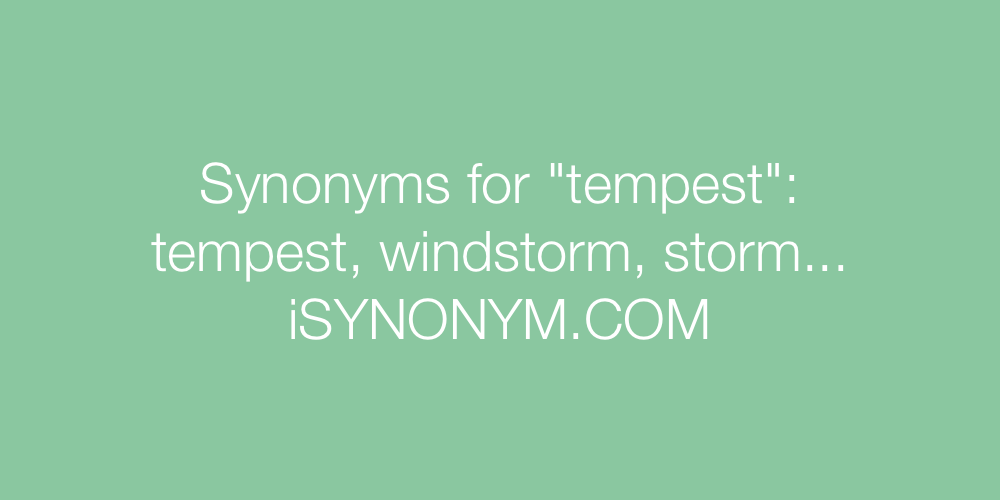 Synonyms tempest