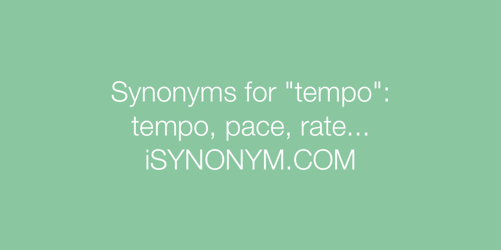 Synonyms tempo