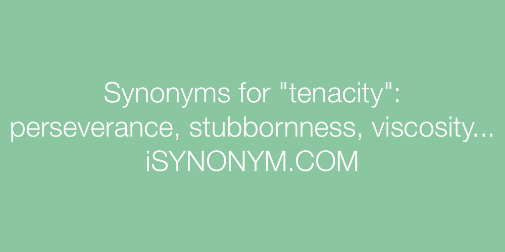 Synonyms tenacity