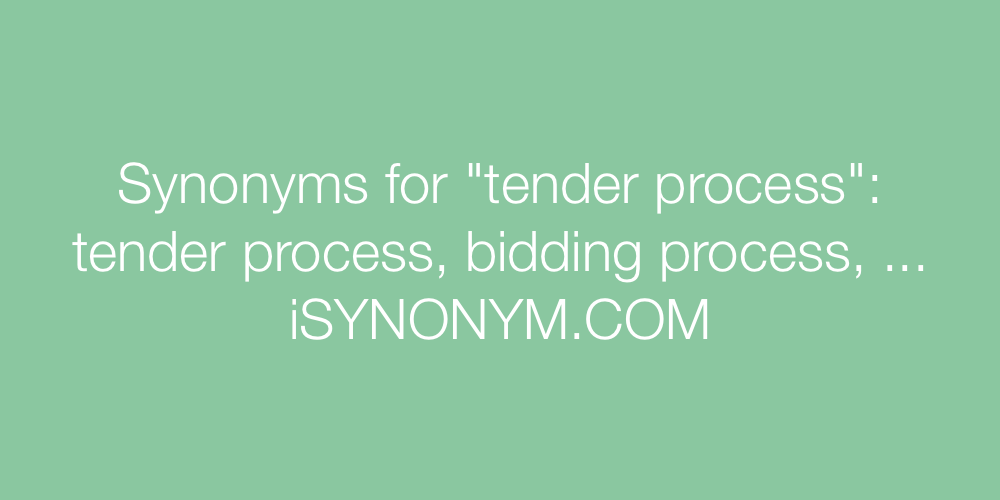 Synonyms tender process