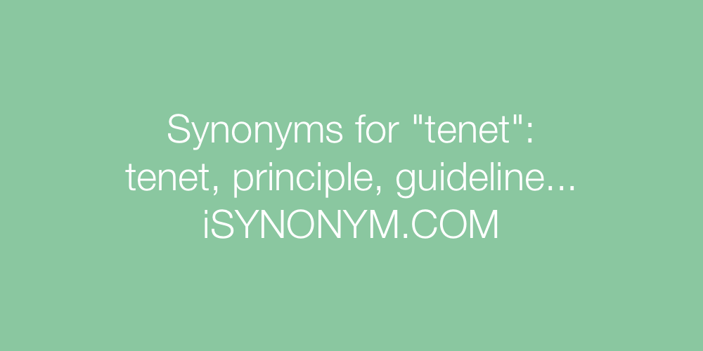 Synonyms tenet