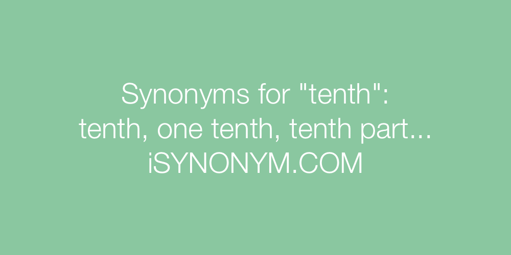 Synonyms tenth