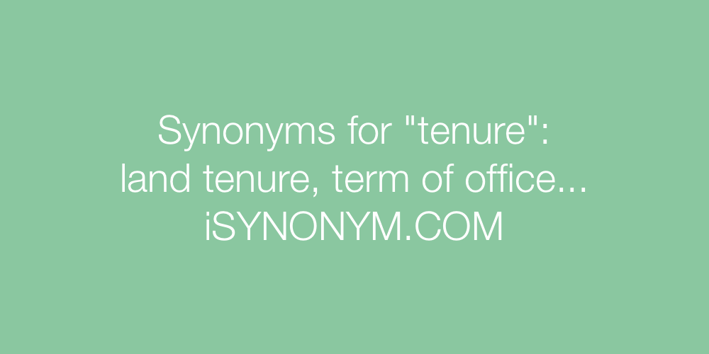 Synonyms tenure