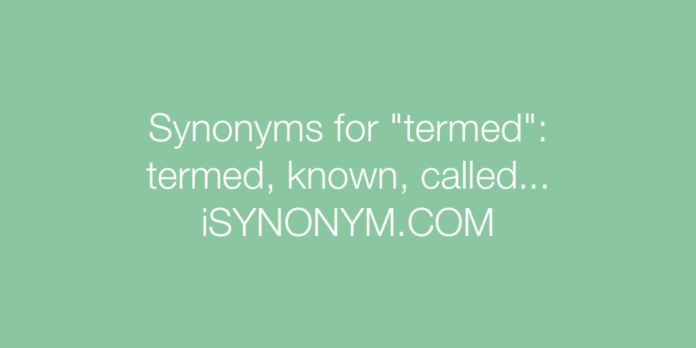 Synonyms termed