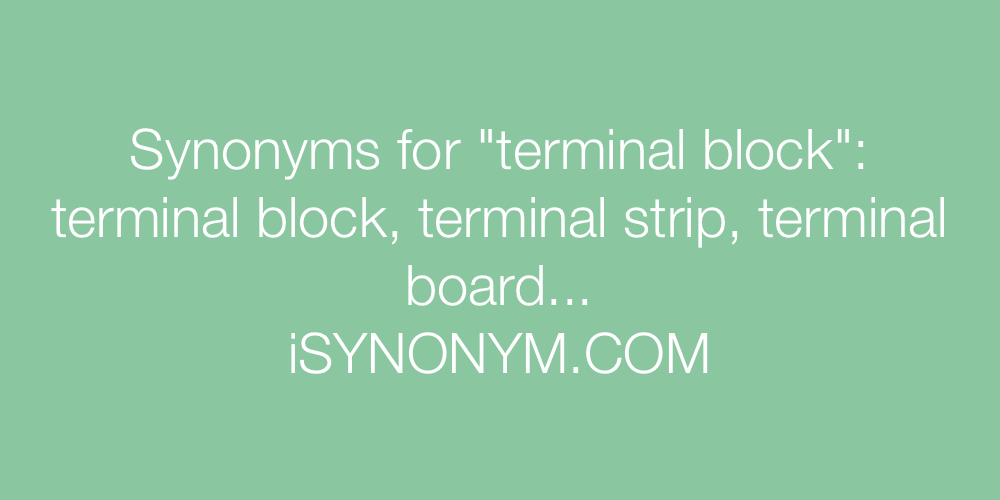 Synonyms terminal block