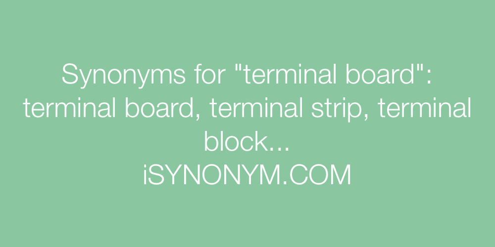 Synonyms terminal board