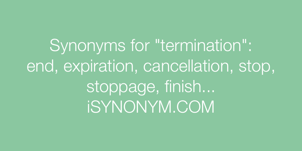 Synonyms termination