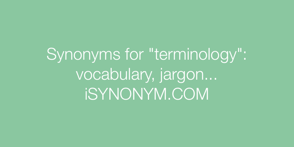 Synonyms terminology