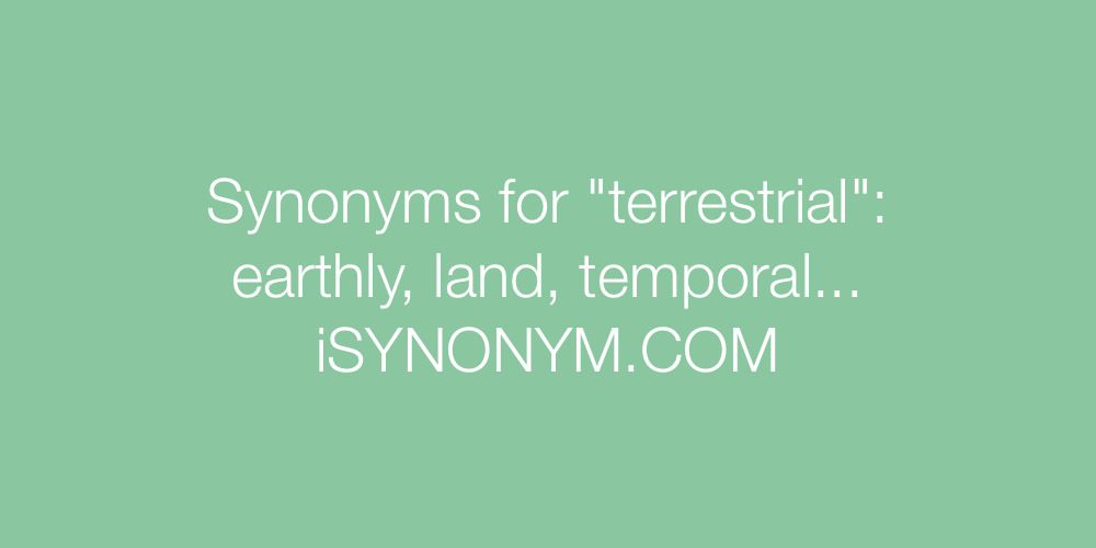 Synonyms terrestrial