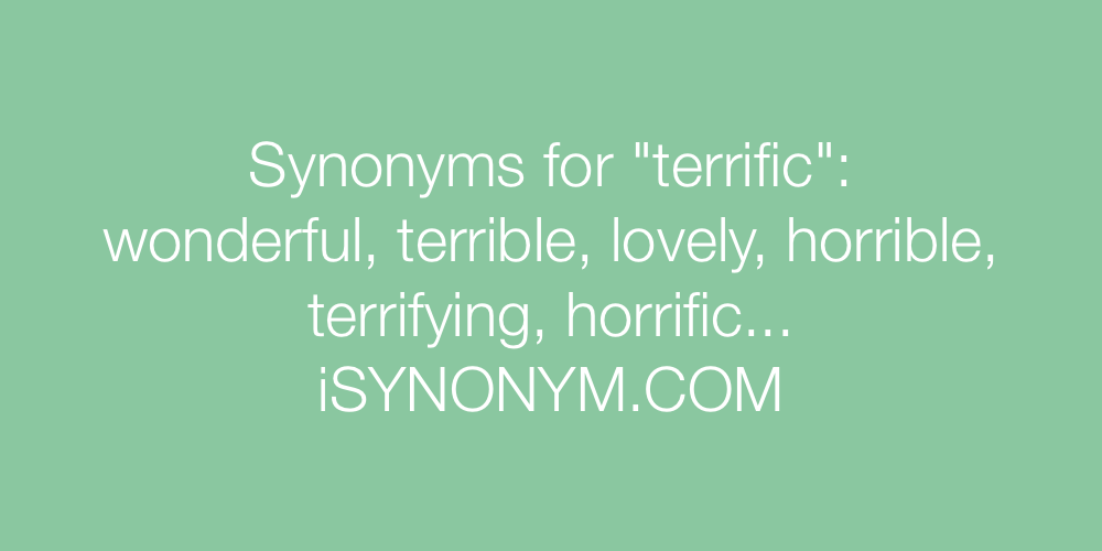 Synonyms terrific