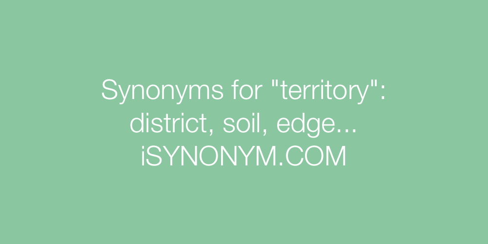 Synonyms territory