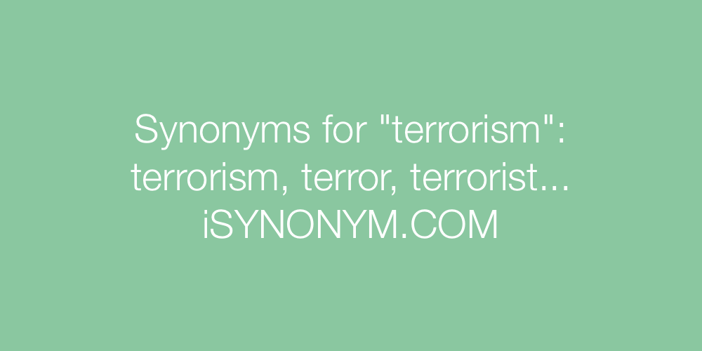 Synonyms terrorism