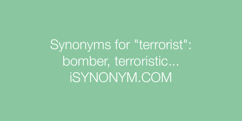 Synonyms terrorist