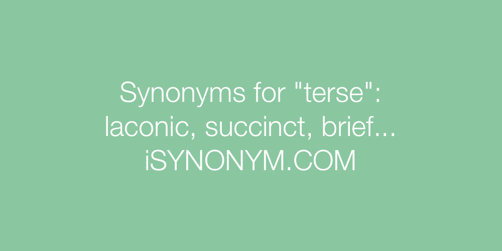 Synonyms terse