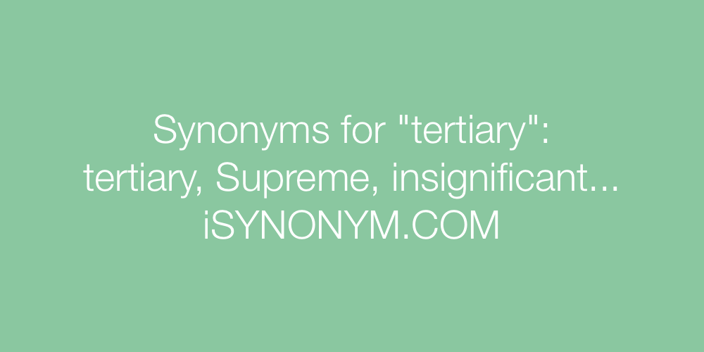 Synonyms tertiary