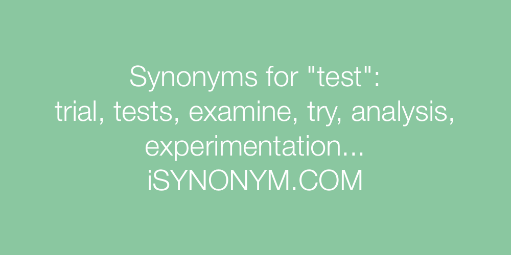 Synonyms test