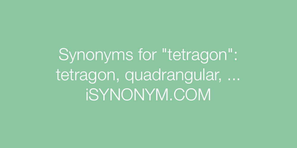 Synonyms tetragon
