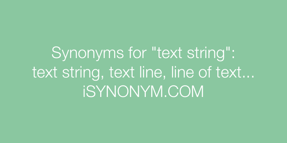 Synonyms text string