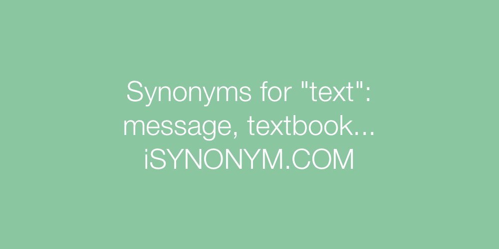 Synonyms text