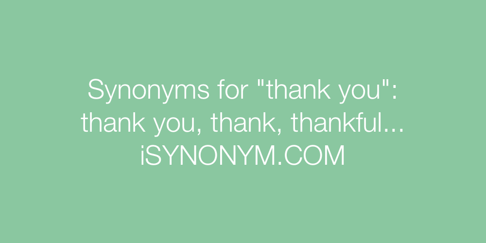 Synonyms thank you