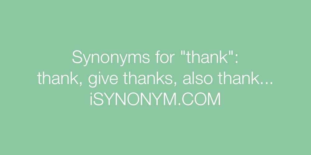 Synonyms thank