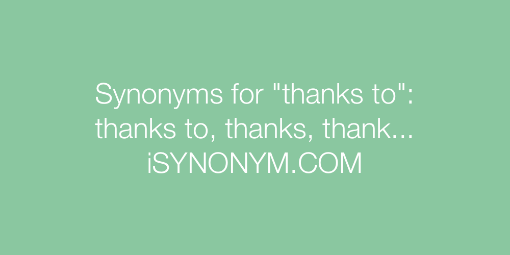 Synonyms thanks to