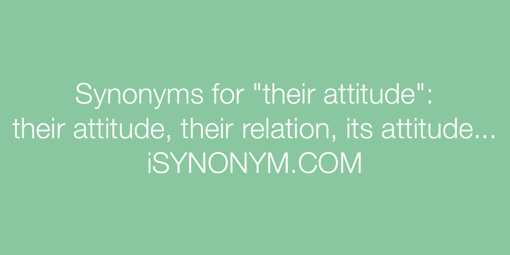 Synonyms their attitude