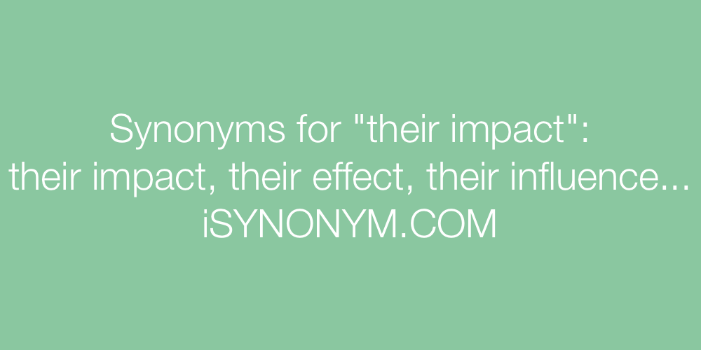 Synonyms their impact
