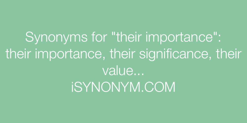 Synonyms their importance
