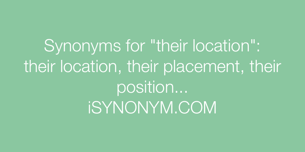Synonyms their location