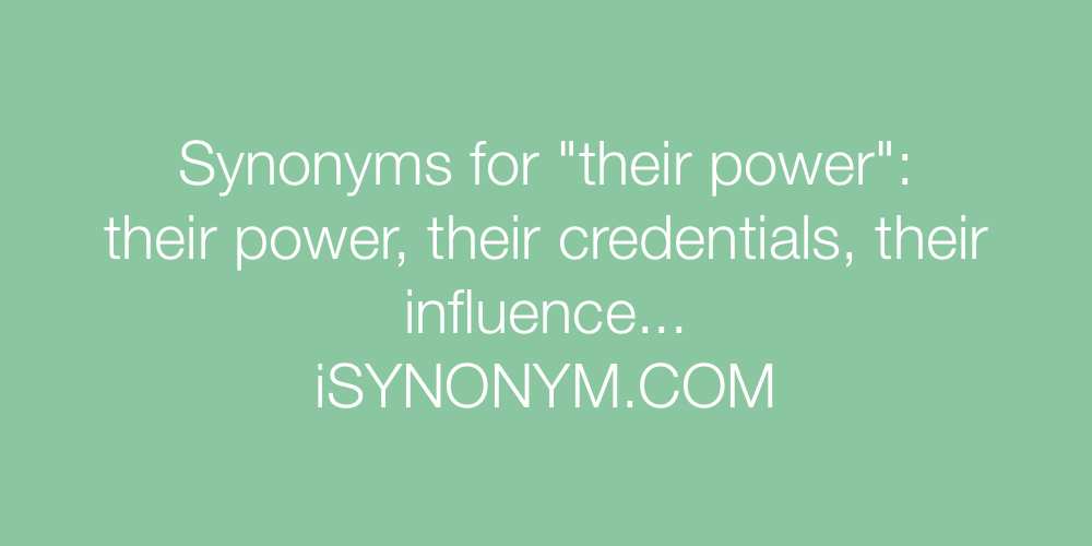 Synonyms their power
