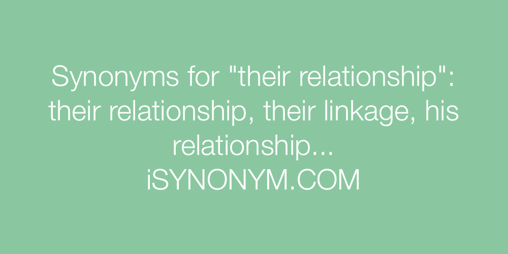 Synonyms their relationship
