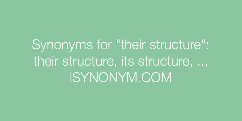 Synonyms their structure