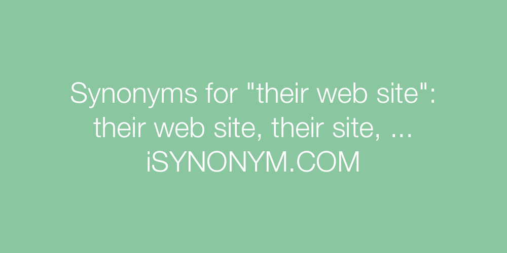 Synonyms their web site