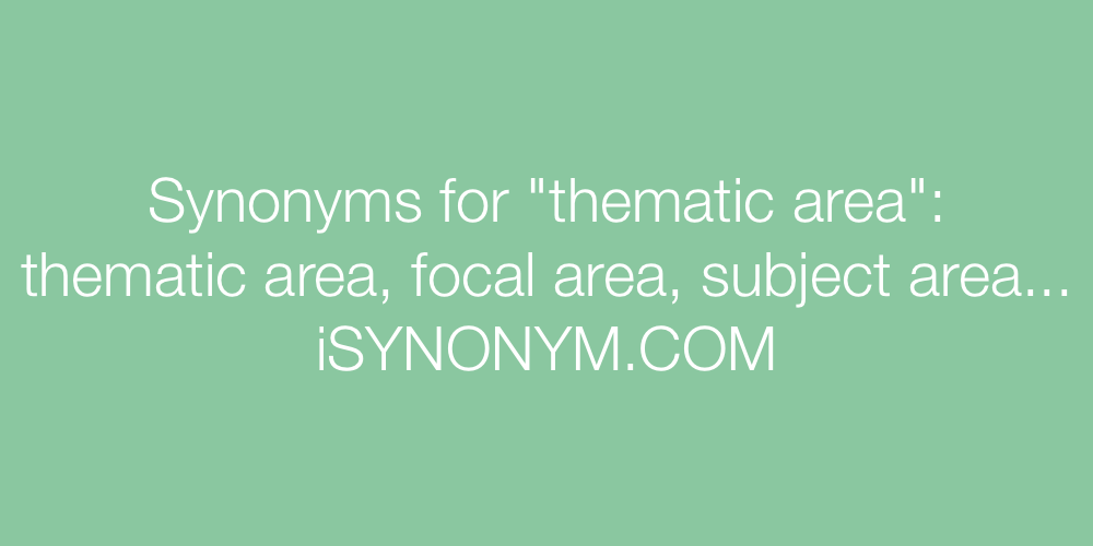 Synonyms thematic area