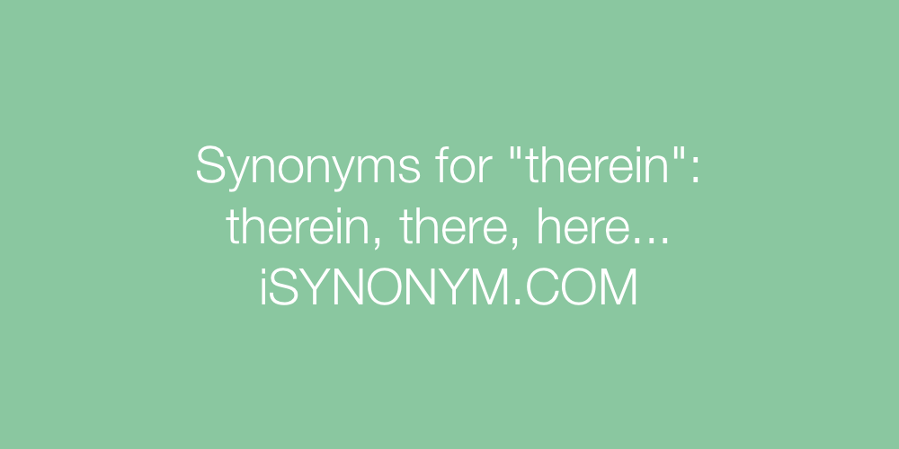 Synonyms therein