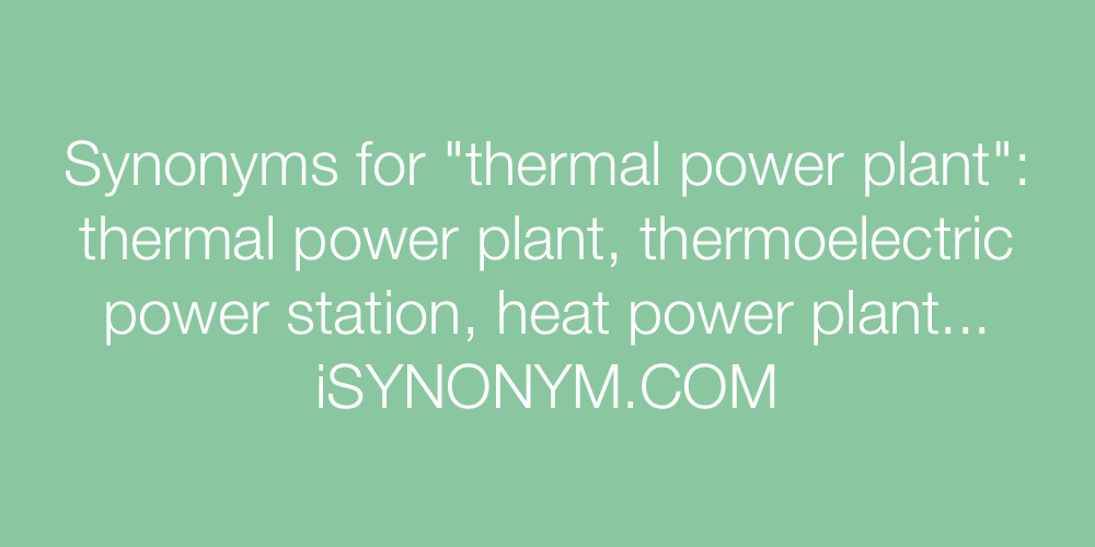 Synonyms thermal power plant