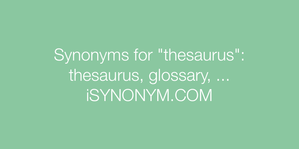 Synonyms thesaurus
