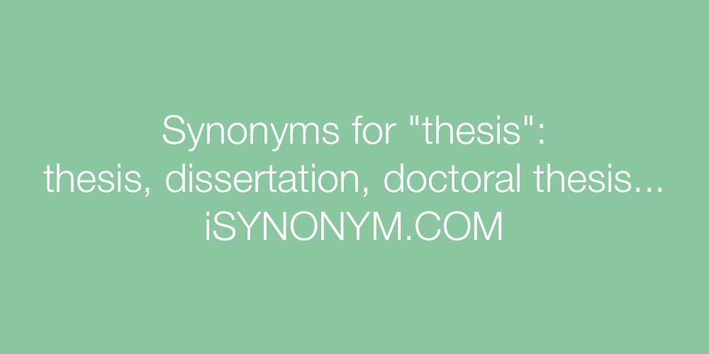 Synonyms thesis