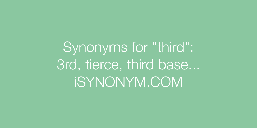 Synonyms third