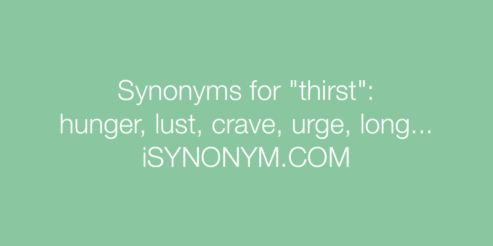 Synonyms thirst