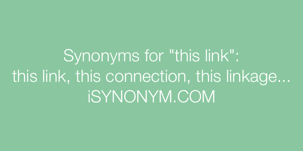 Synonyms this link