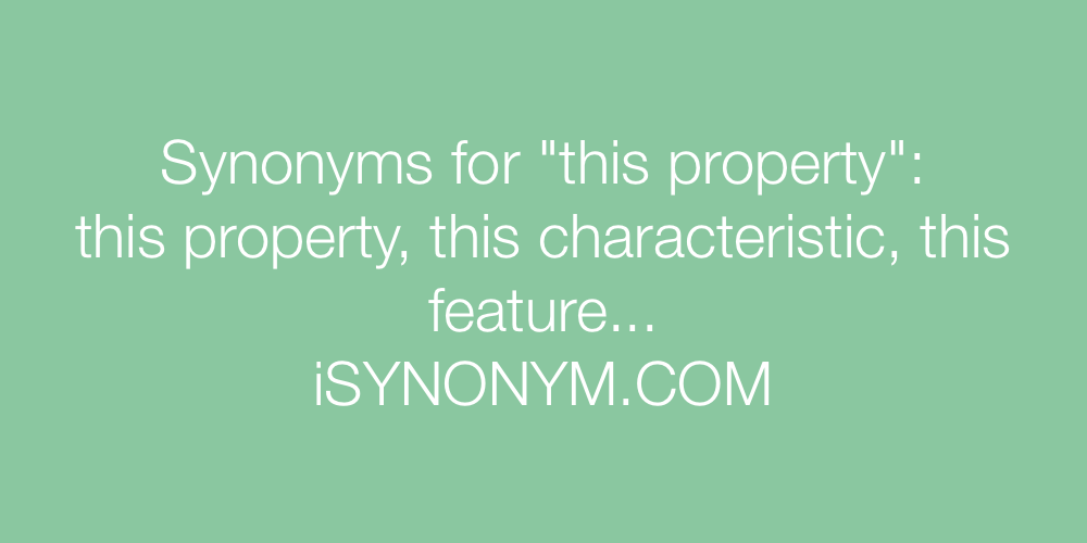 Synonyms this property