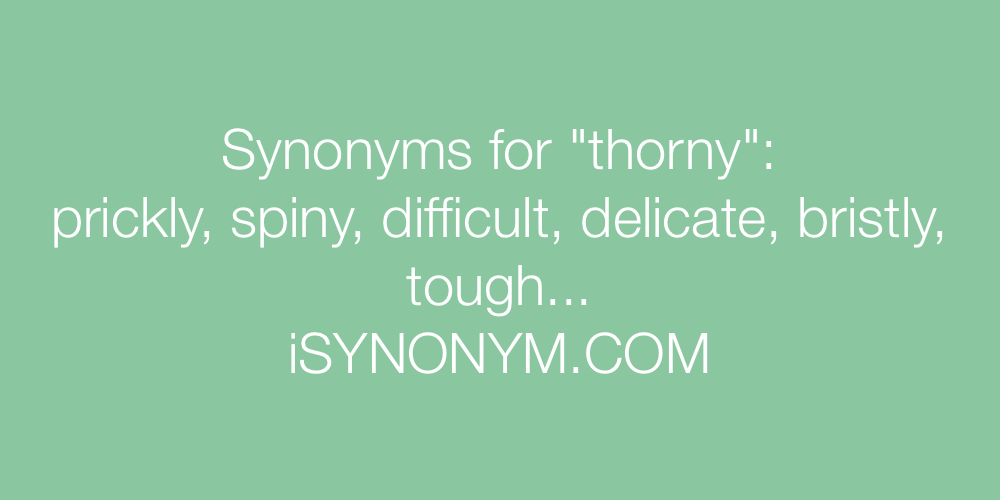 Synonyms thorny