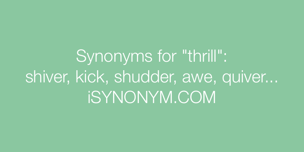 Synonyms thrill