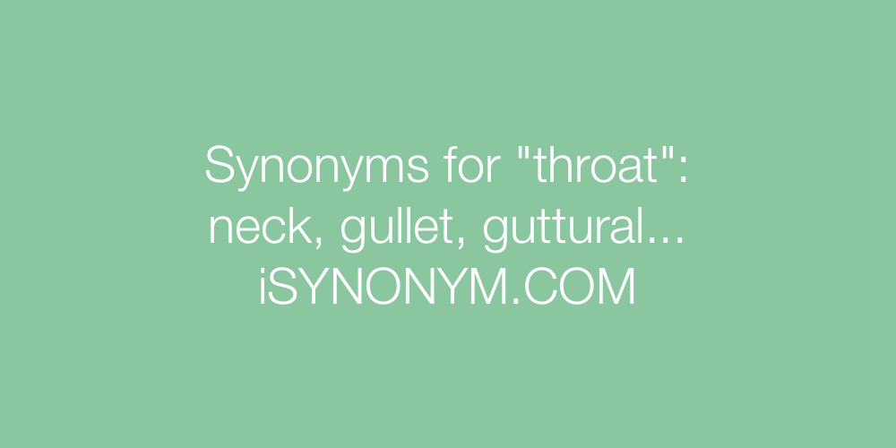 Synonyms throat