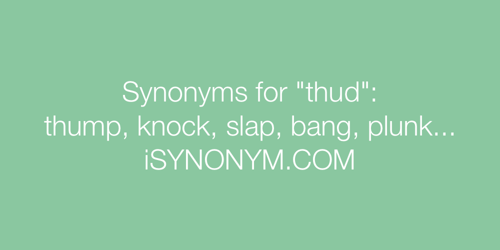 Synonyms thud