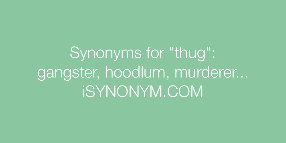 Synonyms thug