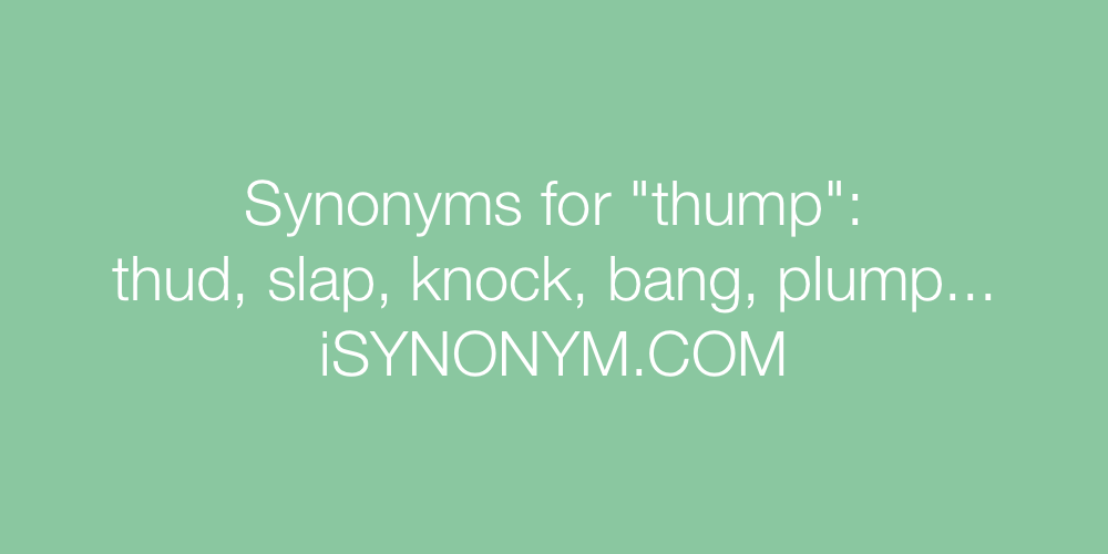 Synonyms thump