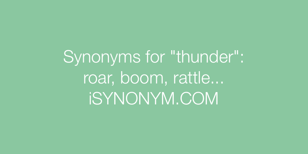 Synonyms thunder